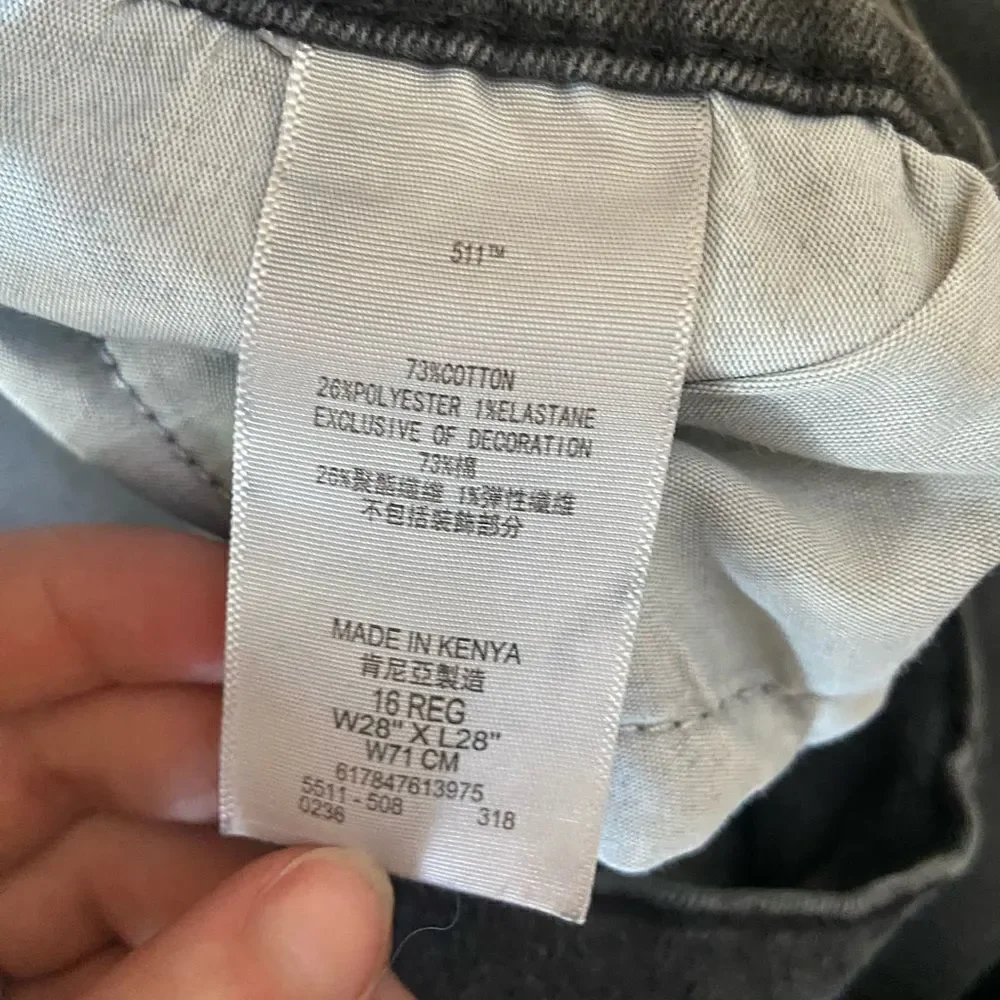 511 Slim Jeans Levi’s Size 16